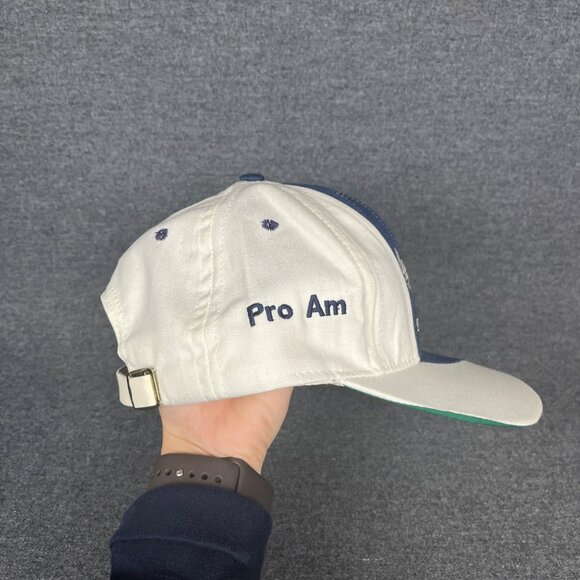 Cali-Fame Blue White Duck Woods Pro AM Adjustable Hat Cap Made in USA - Picture 7 of 11